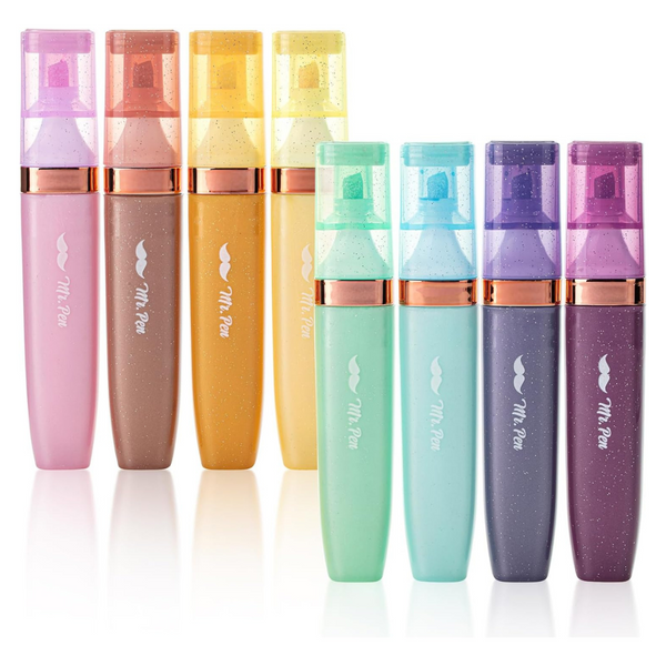 8-Pack Mr. Pen Glitter Aesthetic Highlighters