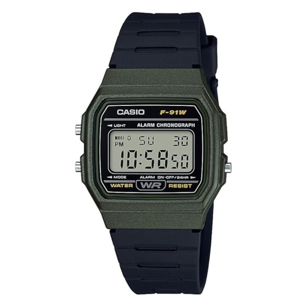 Casio Men's 38mm Vintage Inspired Digital Quartz Watch (Black)