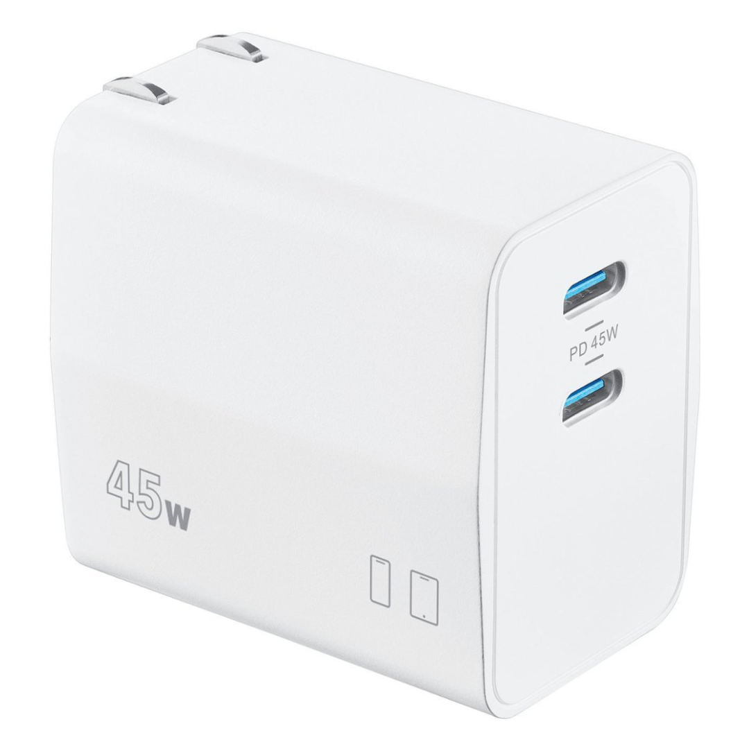 Insignia 45W Foldable Compact Dual USB-C Wall Charger