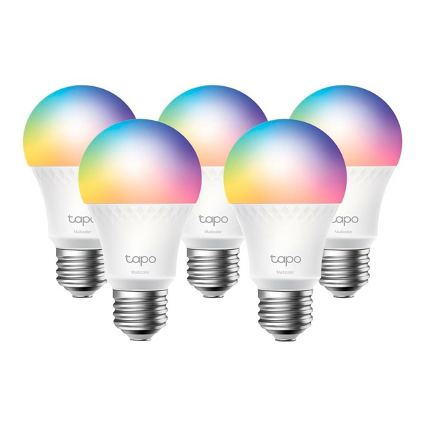 5-Pack TP-Link Multicolor Tapo E26 Wi-Fi Smart LED Bulb