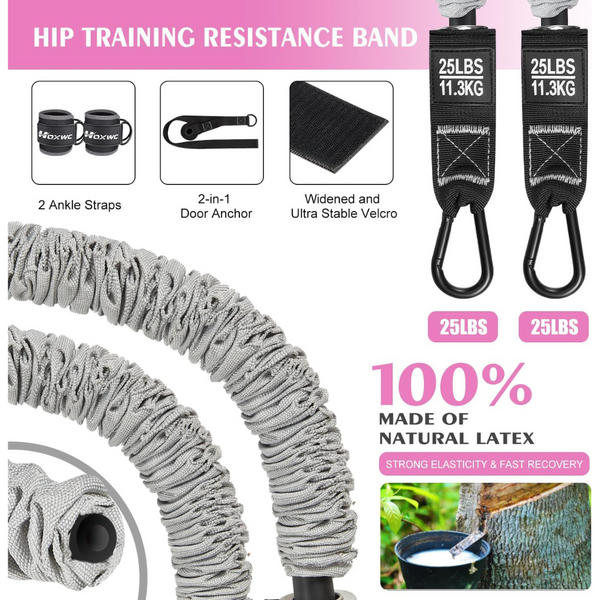 Hoxwc Resistance Bands with Ankle Straps & Door Anchor