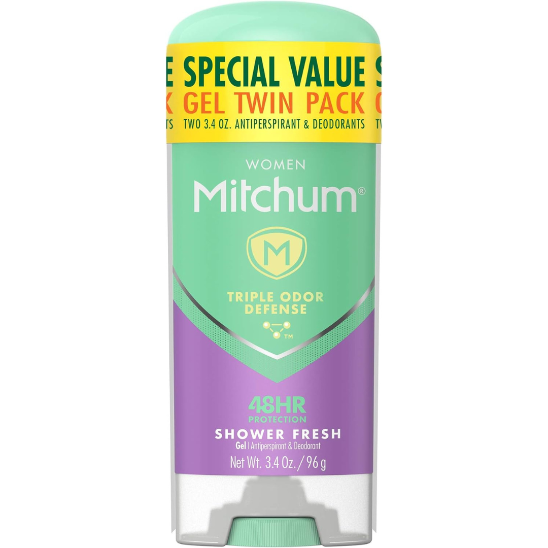 2-Pack Mitchum Women's Gel Antiperspirant Deodorant, 3.4 Oz