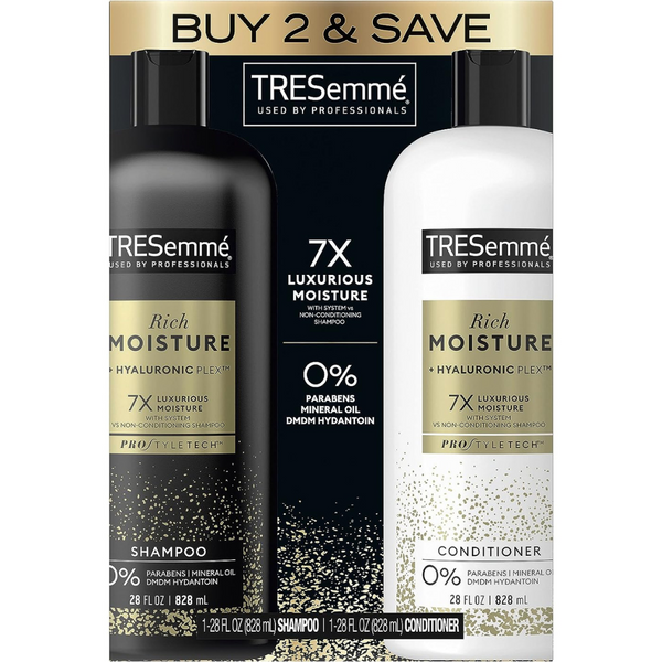 2-Pack 28-Oz TRESemme Rich Moisture Shampoo & Conditioner