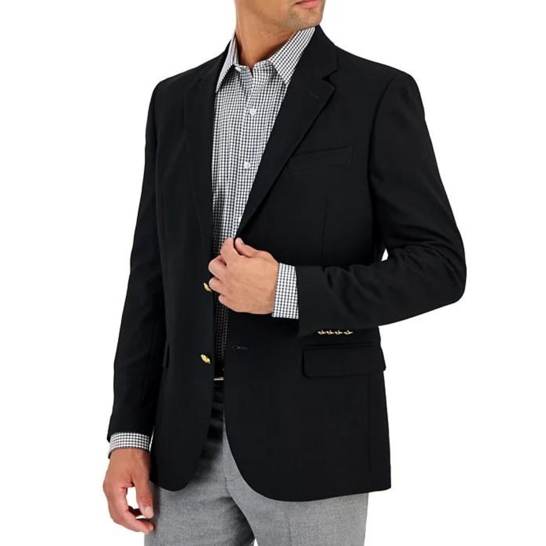 Nautica Men's Modern-Fit Active Stretch Solid Blazer