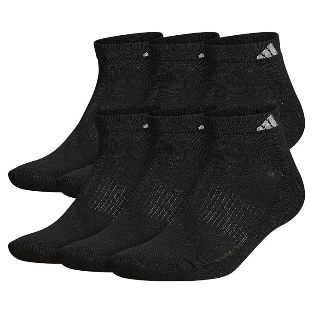 6-Pairs adidas Men's Athletic Cushioned Low Cut Socks