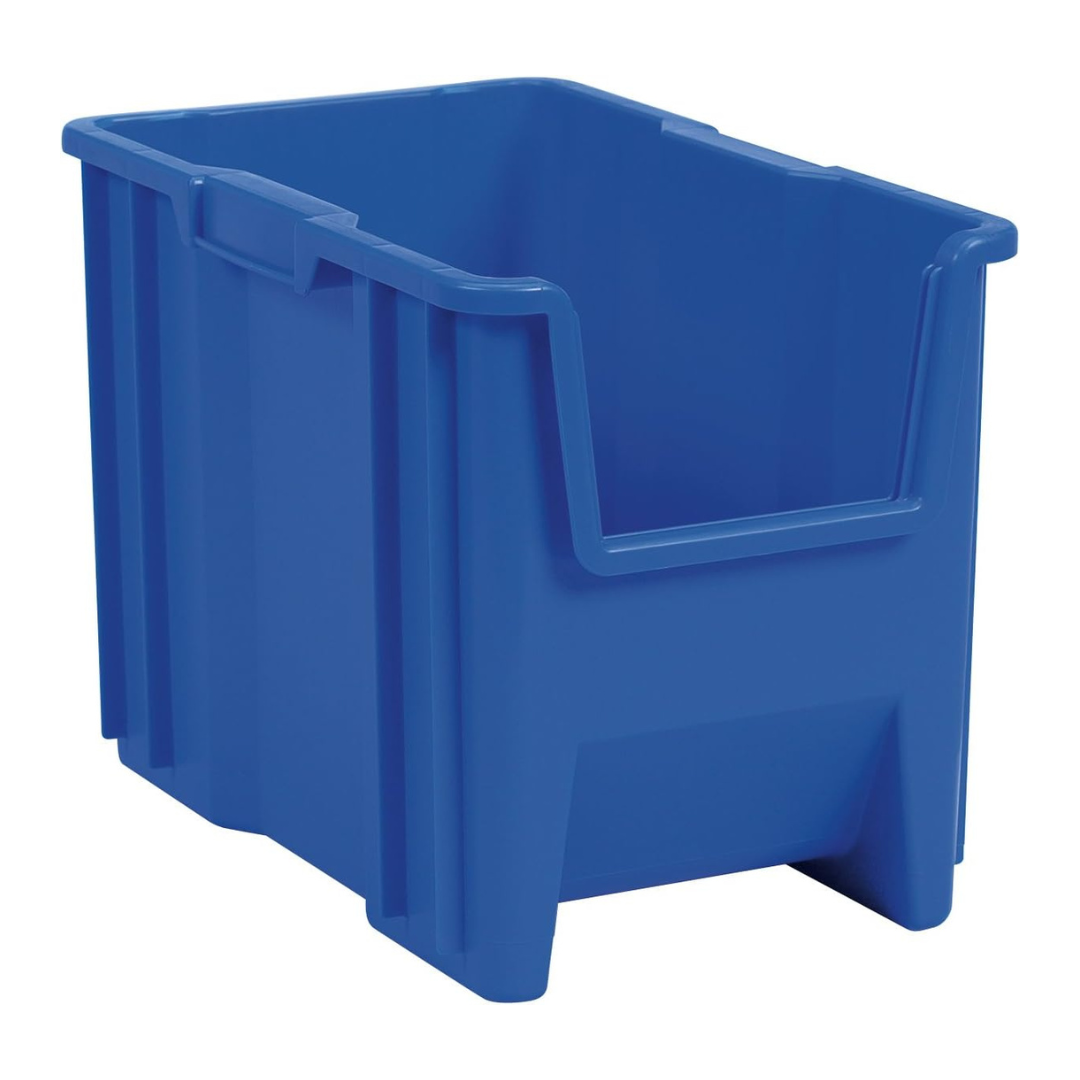 4-Pack Stak-N-Store Stackable Open Front Plastic Storage Container Bin