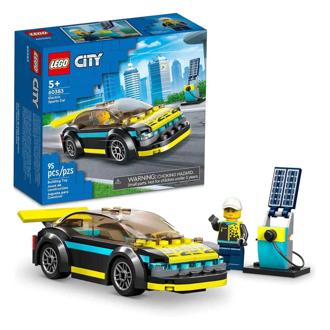 LEGO City Electric Sports Race Car With Racing Driver Minifigure (60383)