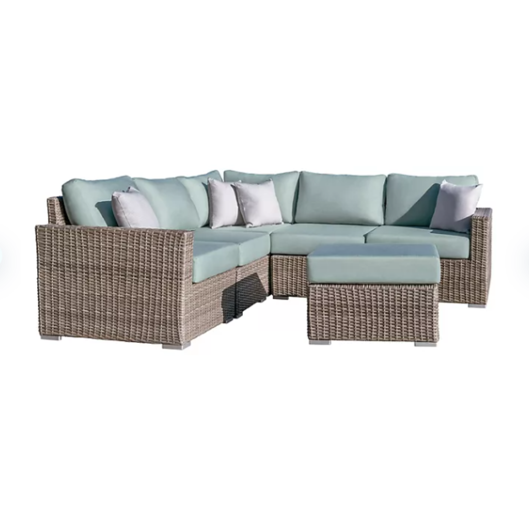 Abbyson Rowan 6-Piece Modular Sectional Set With Sunbrella Fabric