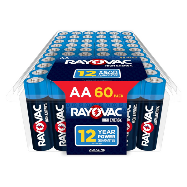 60-Count Rayovac High Energy Alkaline AA Batteries