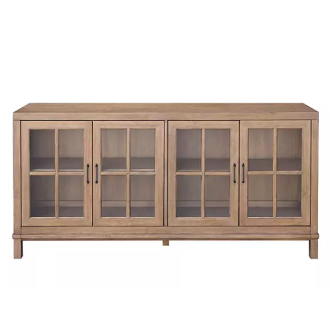 Bellamy 68" 4 Doors With Tempered Glass Console