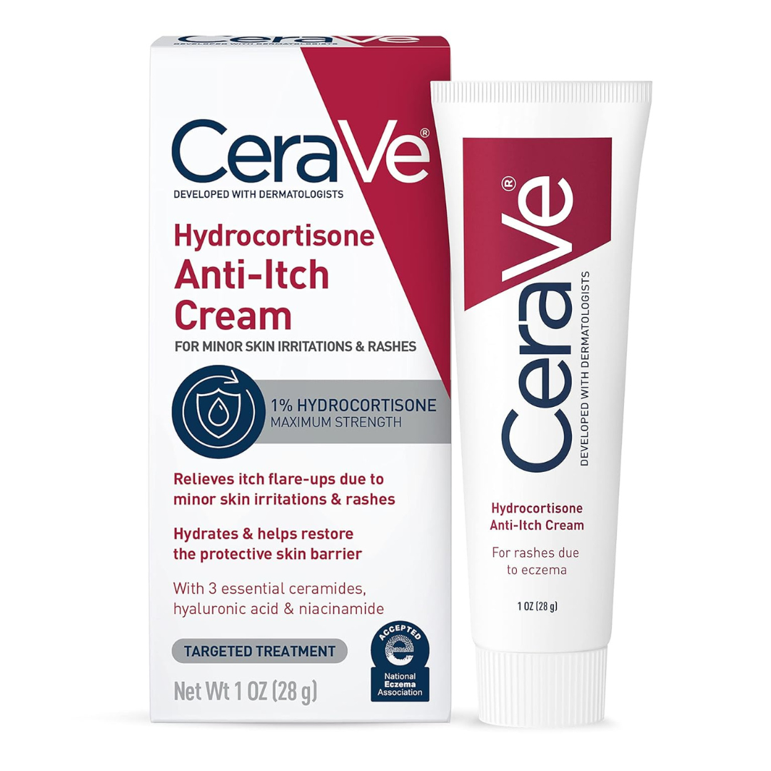 CeraVe 1% Hydrocortisone Anti-Itch Cream, 1 Ounce