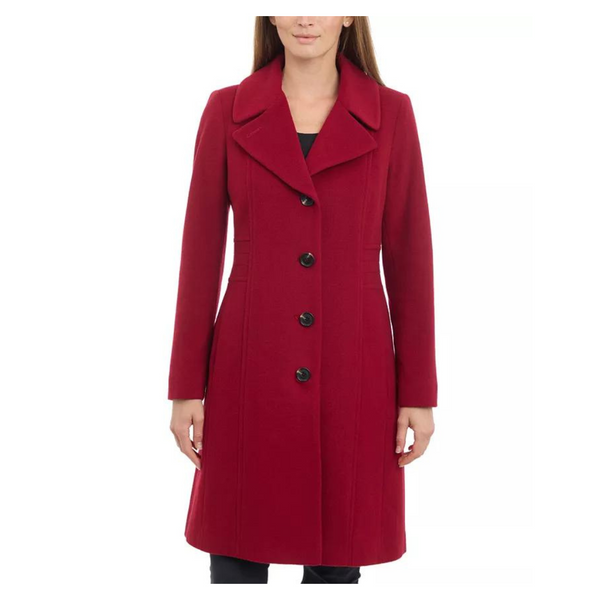 Anne Klein Women's Single-Breasted Notched-Collar Coat