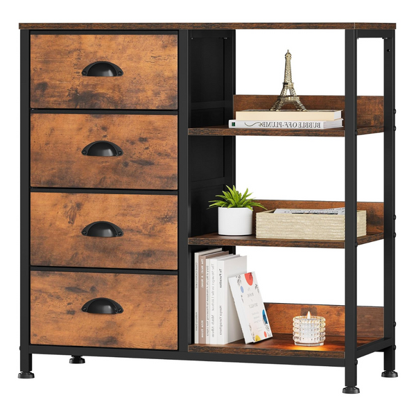 YITAHOME Storage Organizer Tower With 4 Drawers & Side Shelf