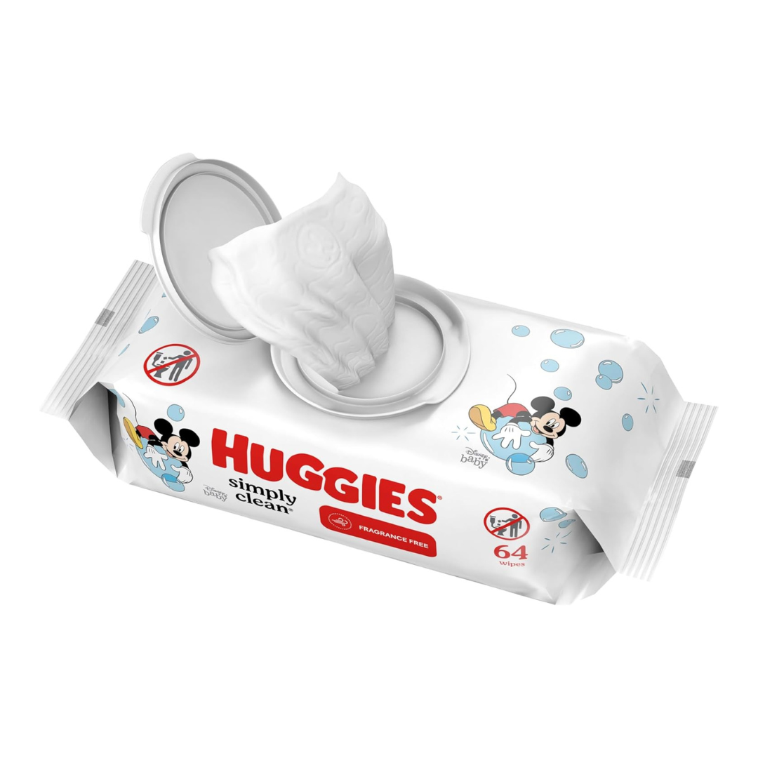 64-Count Huggies Simply Clean Fragrance-Free Baby Wipes