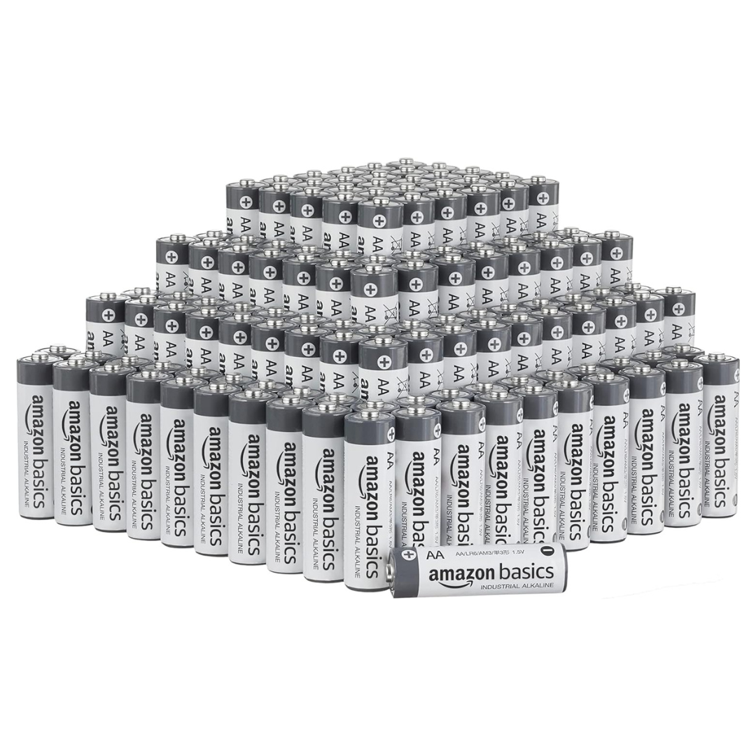 200-Pack Amazon Basics AA Industrial Alkaline Batteries