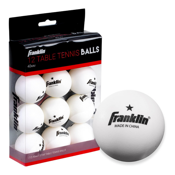 12-Count Franklin Sports 40mm Table Tennis Ping Pong Balls