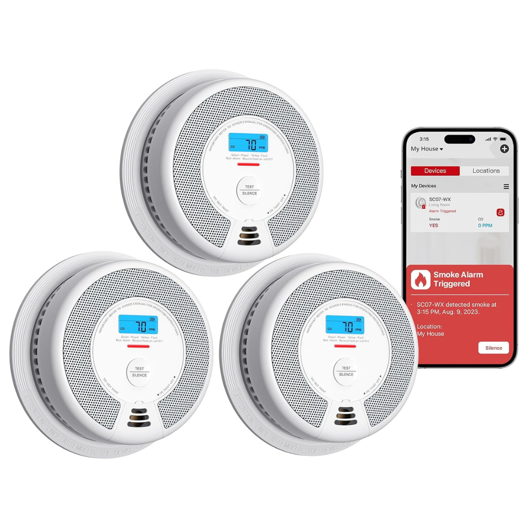 3-Pack X-Sense Combination Smoke & CO Detector