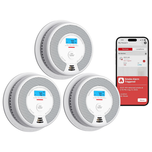 3-Pack X-Sense Combination Smoke & CO Detector