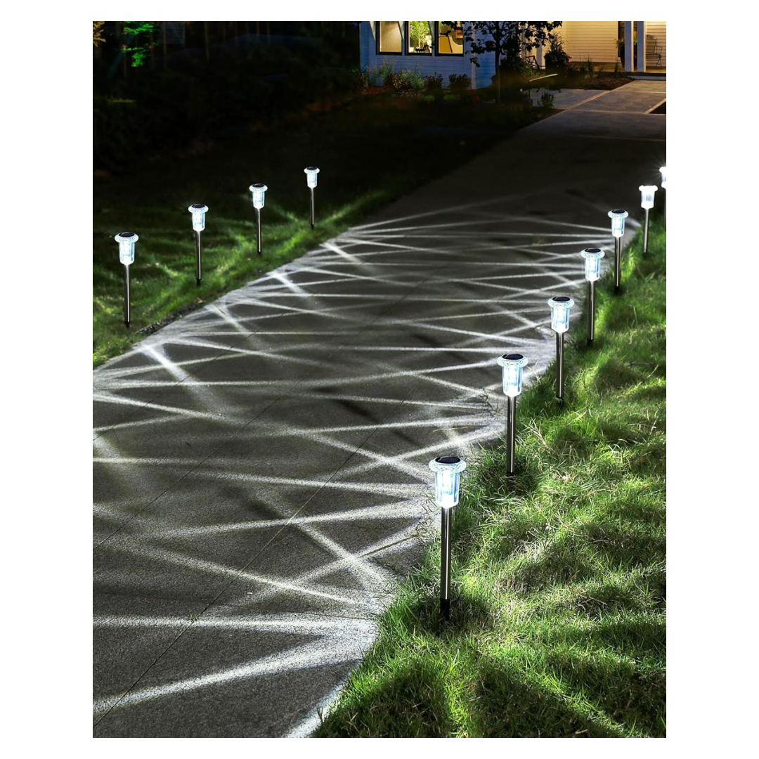 6-Pack Henre IP65 Waterproof Solar Pathway Lights