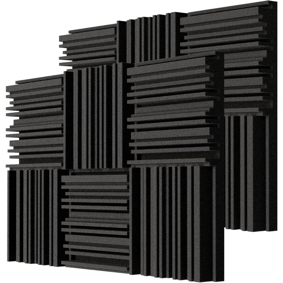 12-Piece Soundproof Thick Acoustic Foam 3D Wall Panels