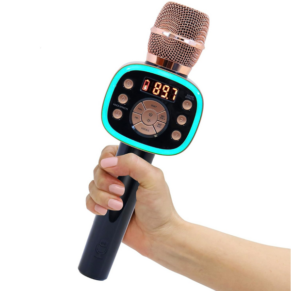 Singing Machine 2.0 Wireless & Bluetooth Carpool Karaoke Microphone