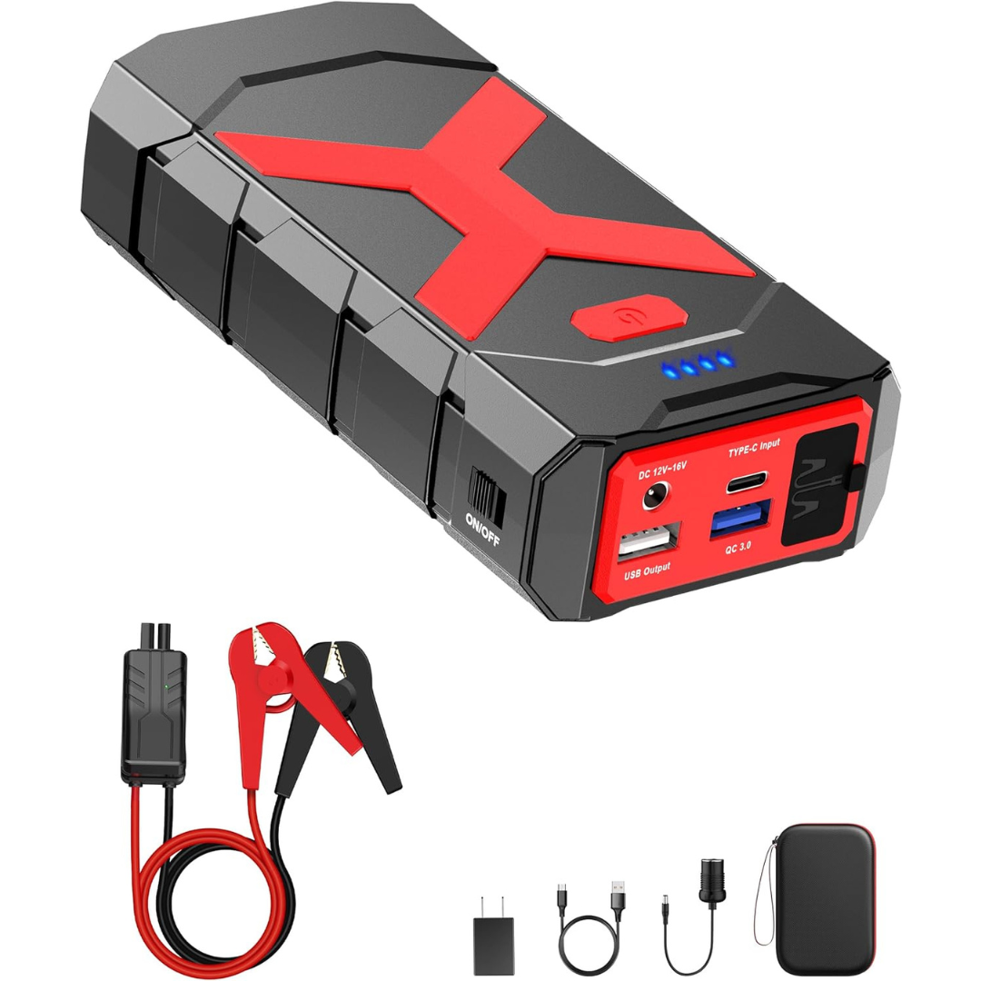 BooKoo 12V 2000A Portable Battery Pack W/Jump Cables