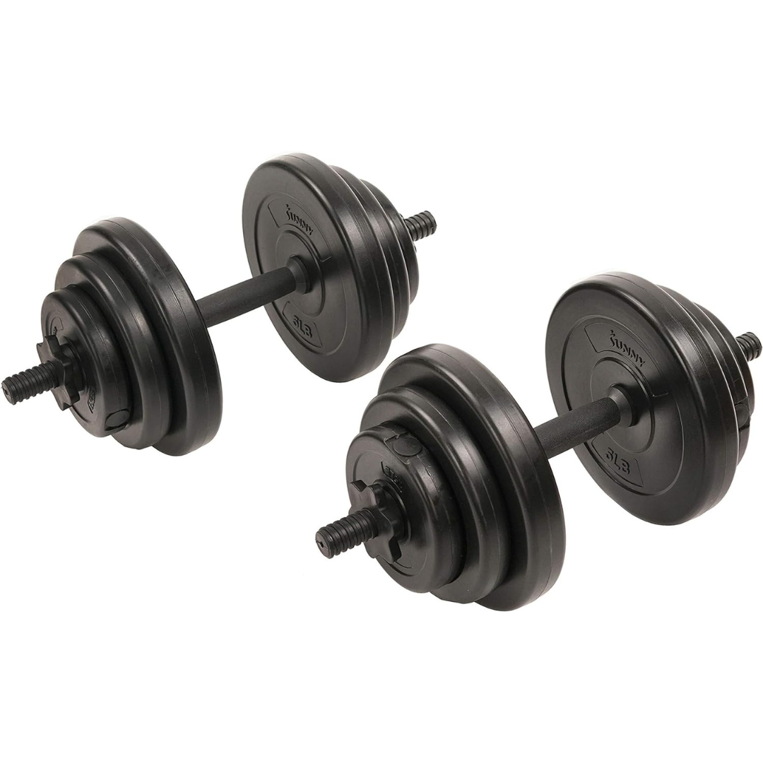 Sunny Health & Fitness Exercise Vinyl 40 Lb Dumbbell Set