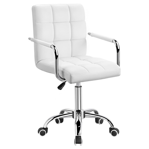 Furmax Mid-Back Ribbed PU Leather Executive Office Task Chair