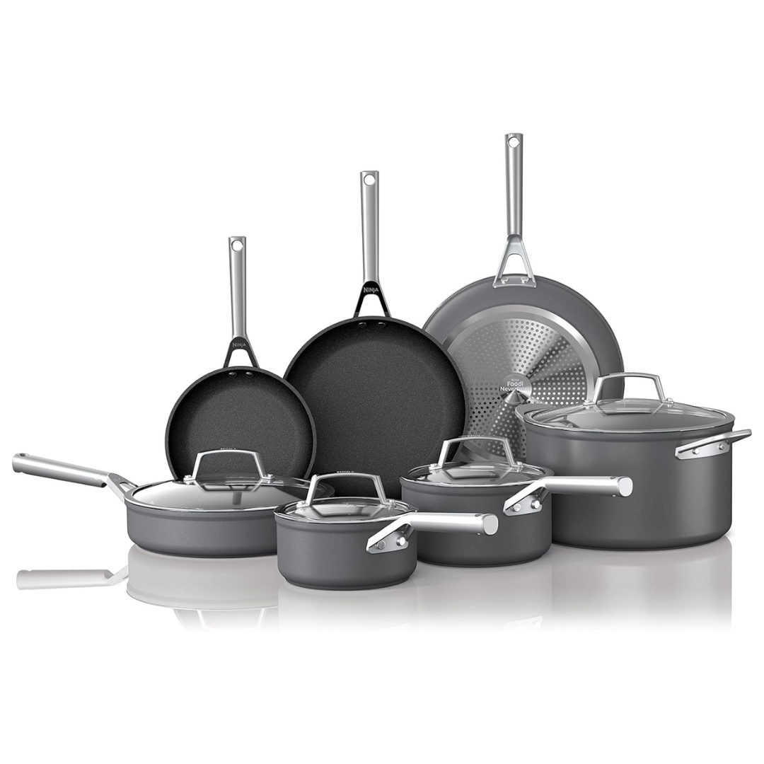 Ninja Foodi NeverStick Premium Hard-Anodized Nonstick 12-Piece Cookware Set