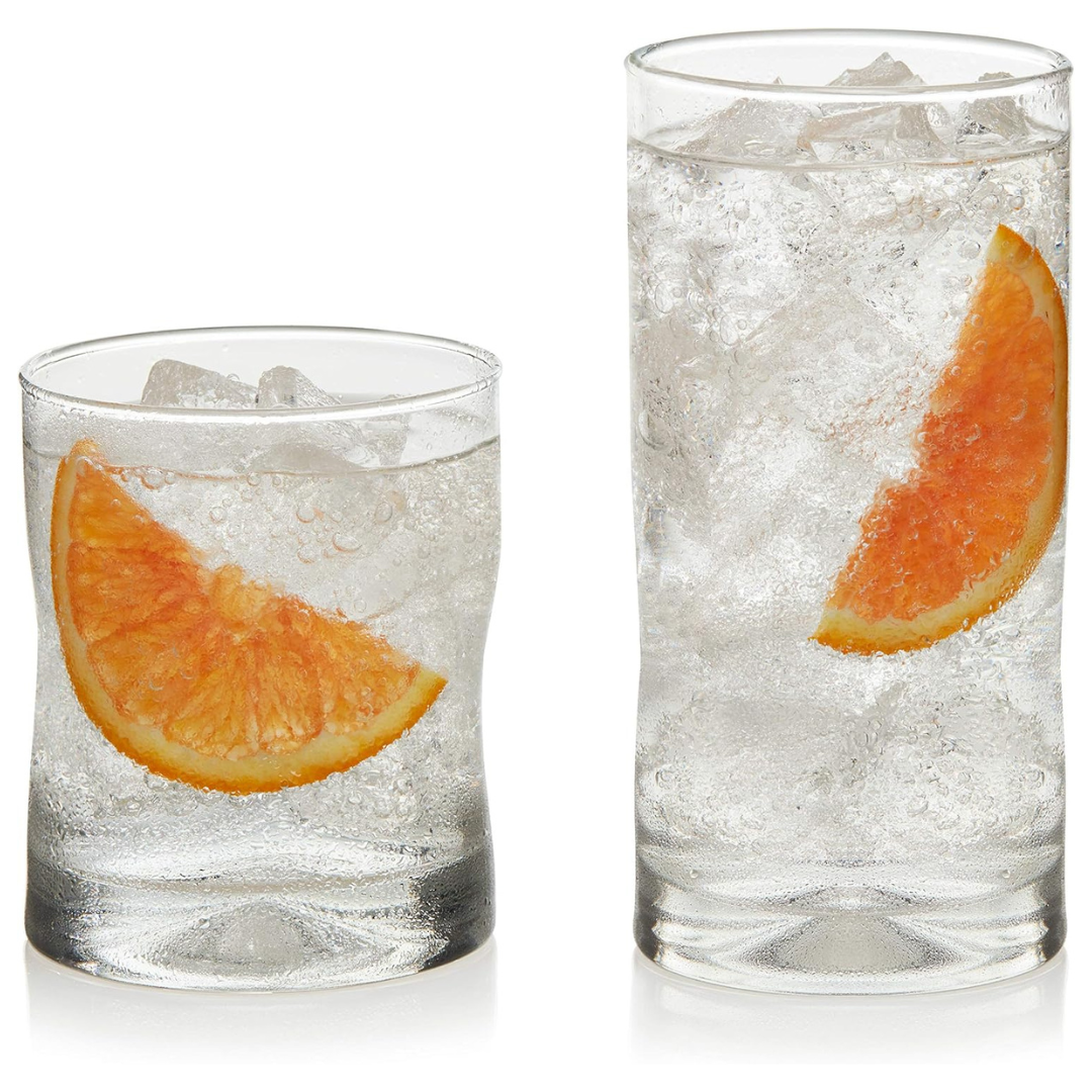 Libbey Impressions 16-Piece Tumbler And Rocks Glass Set