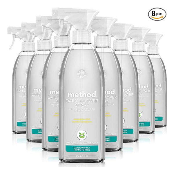 8-Pack 28oz Method Plant-Based Daily Shower Cleaner Spray (Eucalyptus Mint)