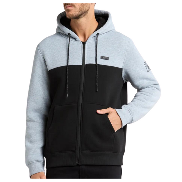 DKNY Men's Highrise Faux Shearling Lined Zip Hoodie