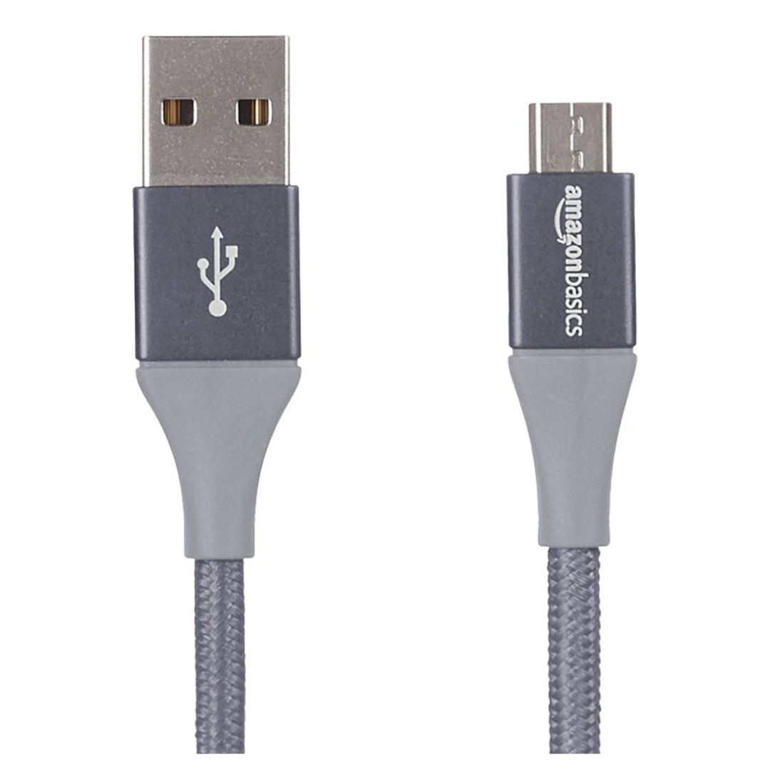 Amazon Basics 10 feet Nylon Braided Micro USB to USB-A 2.0 Cable