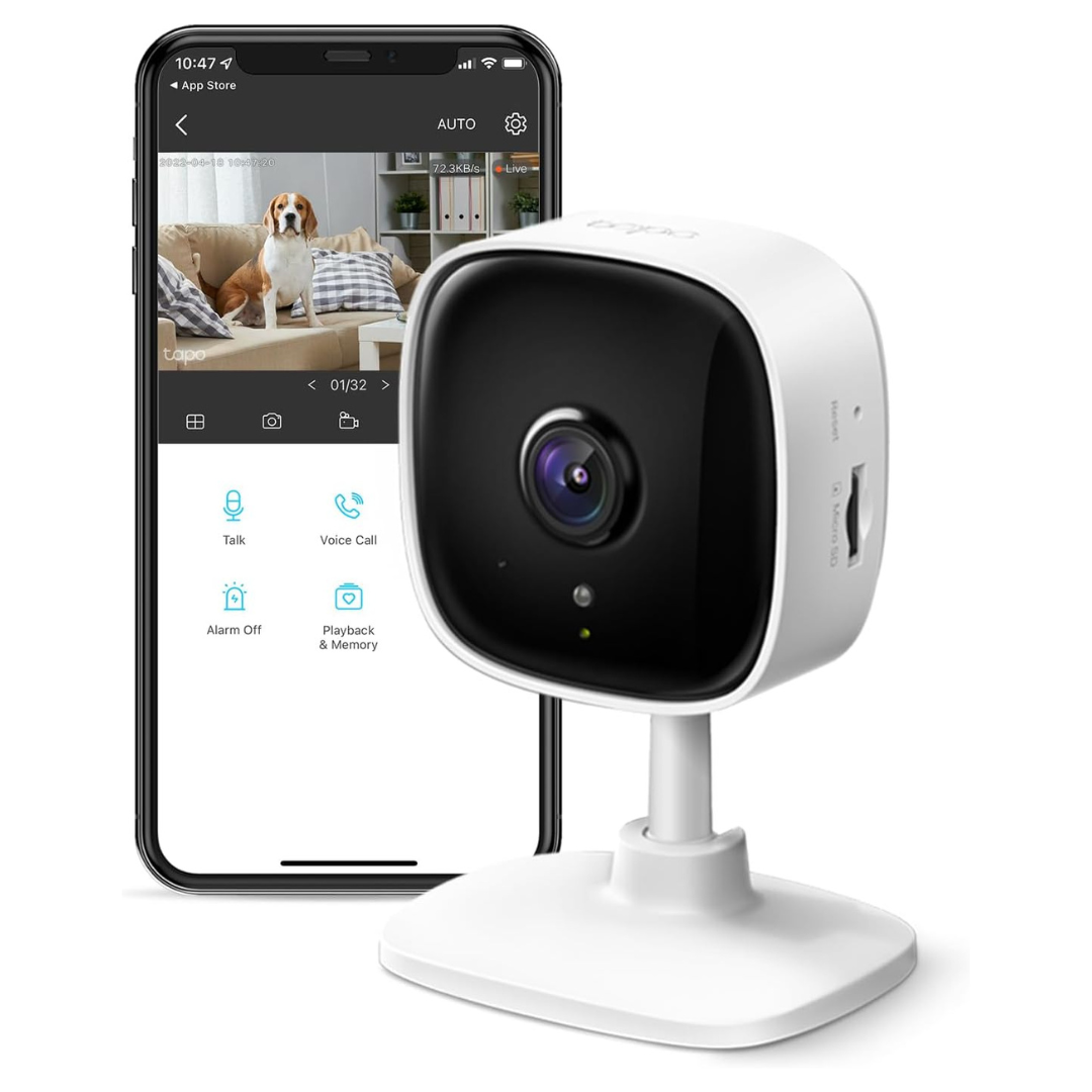 TP-Link Tapo 1080P 2-Way Audio Siren Indoor Security Camera