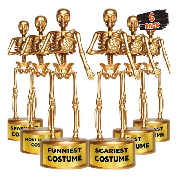 6-Pack Halloween Best Costume Contest Event Skeleton Trophy