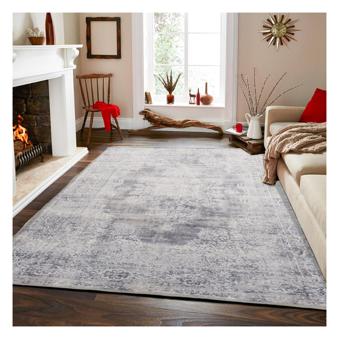 4 x 6ft Washable Soft Non Slip Vintage Boho Area Rug