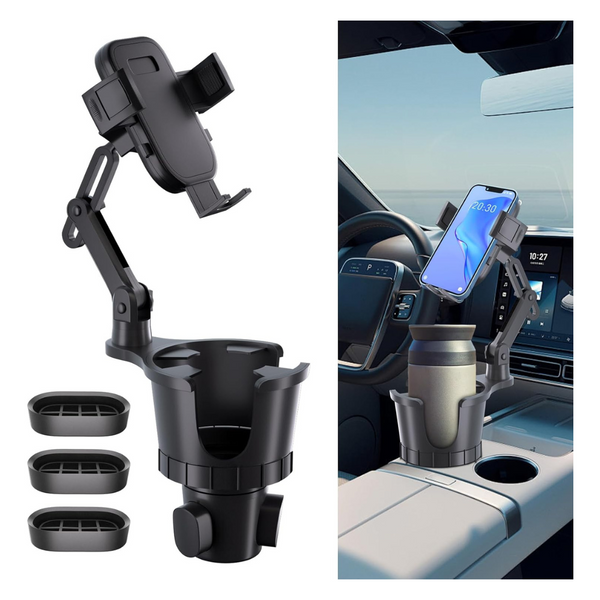 Tronic Master 2-In-1 Car Cup Holder Phone Mount Expander