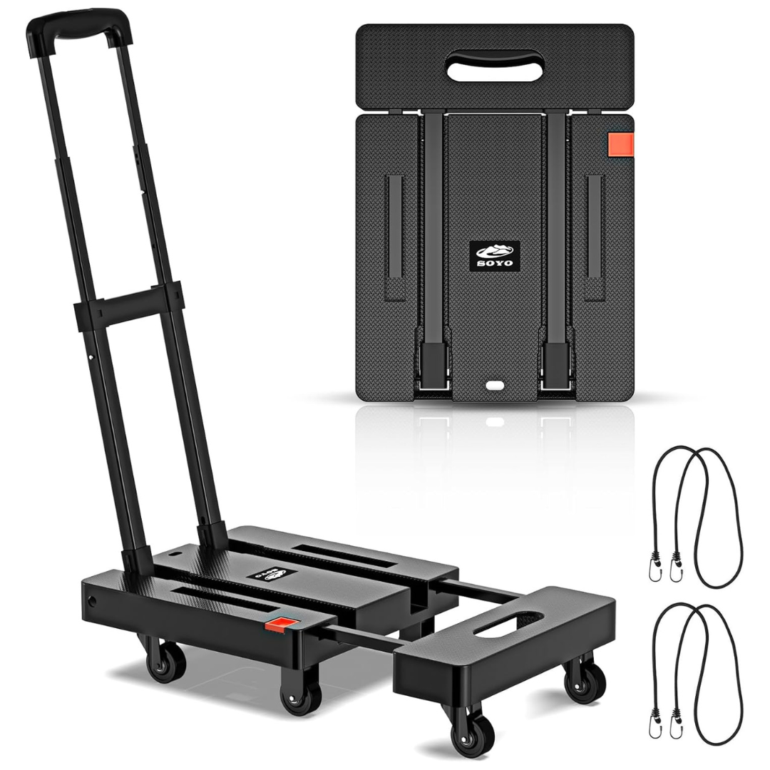 SOYO Portable Folding 6 Wheels Collapsible Luggage Cart