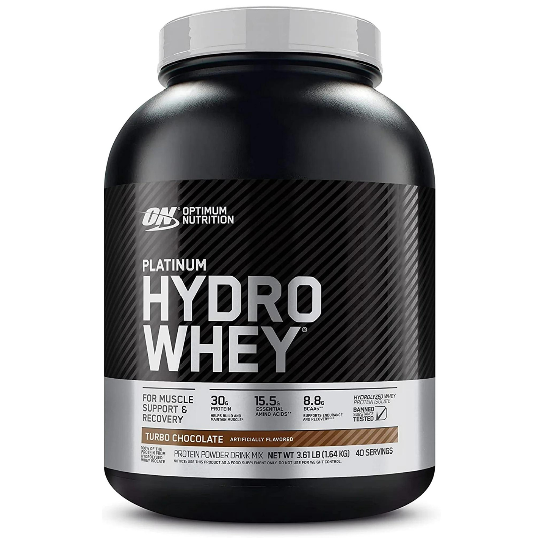 Optimum Nutrition Turbo Chocolate Platinum Hydro Whey Protein Powder, 3.61 lb