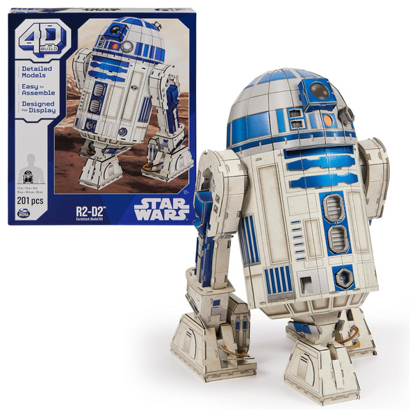 201-Piece 4D Build Star Wars R2-D2 Cardstock Model Kit