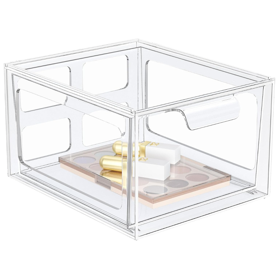 Clear Makeup and Acrylic Organizers with Handles