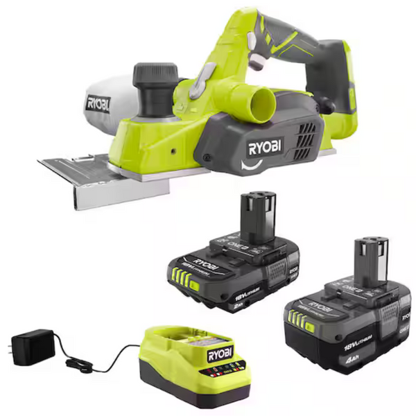 Ryobi One+ 18V Lithium-Ion 4.0 Ah Battery, 2.0 Ah Battery, and Charger Kit