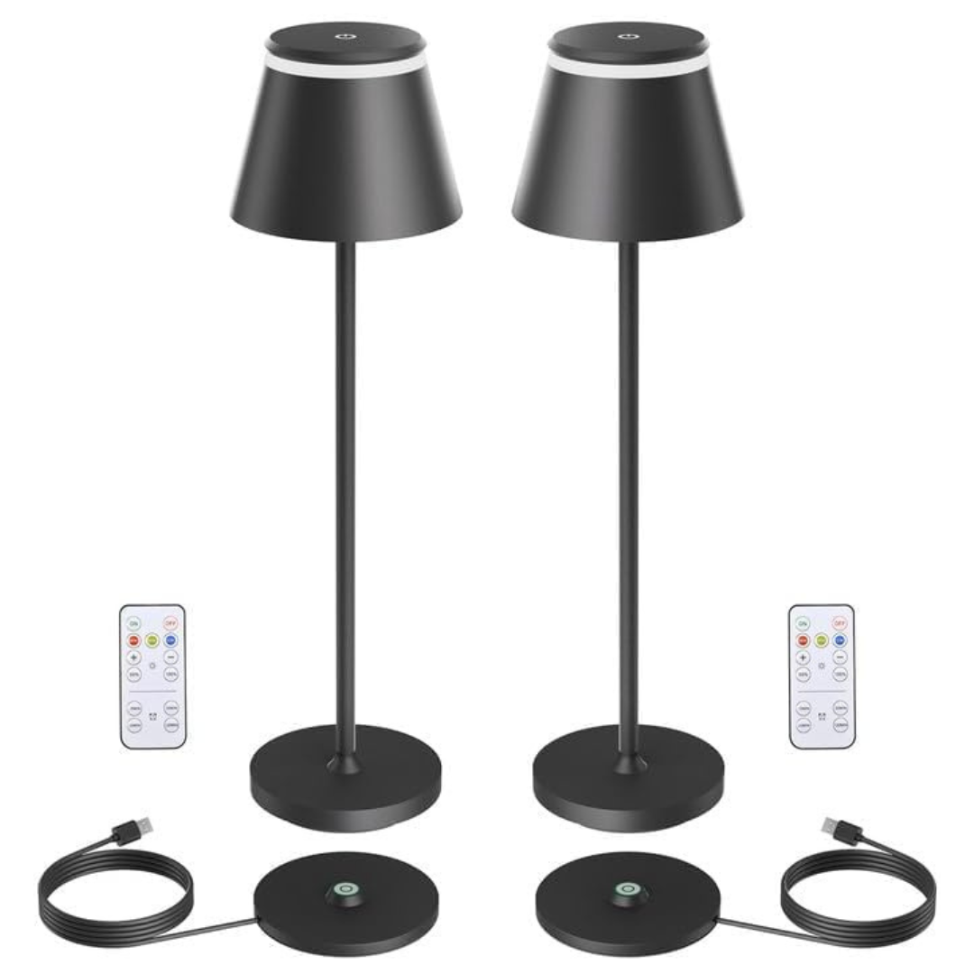 2-Pack Yupola 5000mAh Rechargeable Cordless Table Desk Lamp