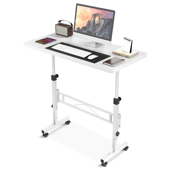 Amztabler 32 Inch Small Adjustable Height Rolling Standing Desk