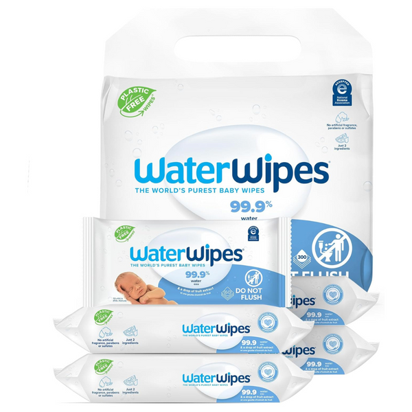 300-Count Plastic-Free Original 99.9% Water Based Baby Wipes