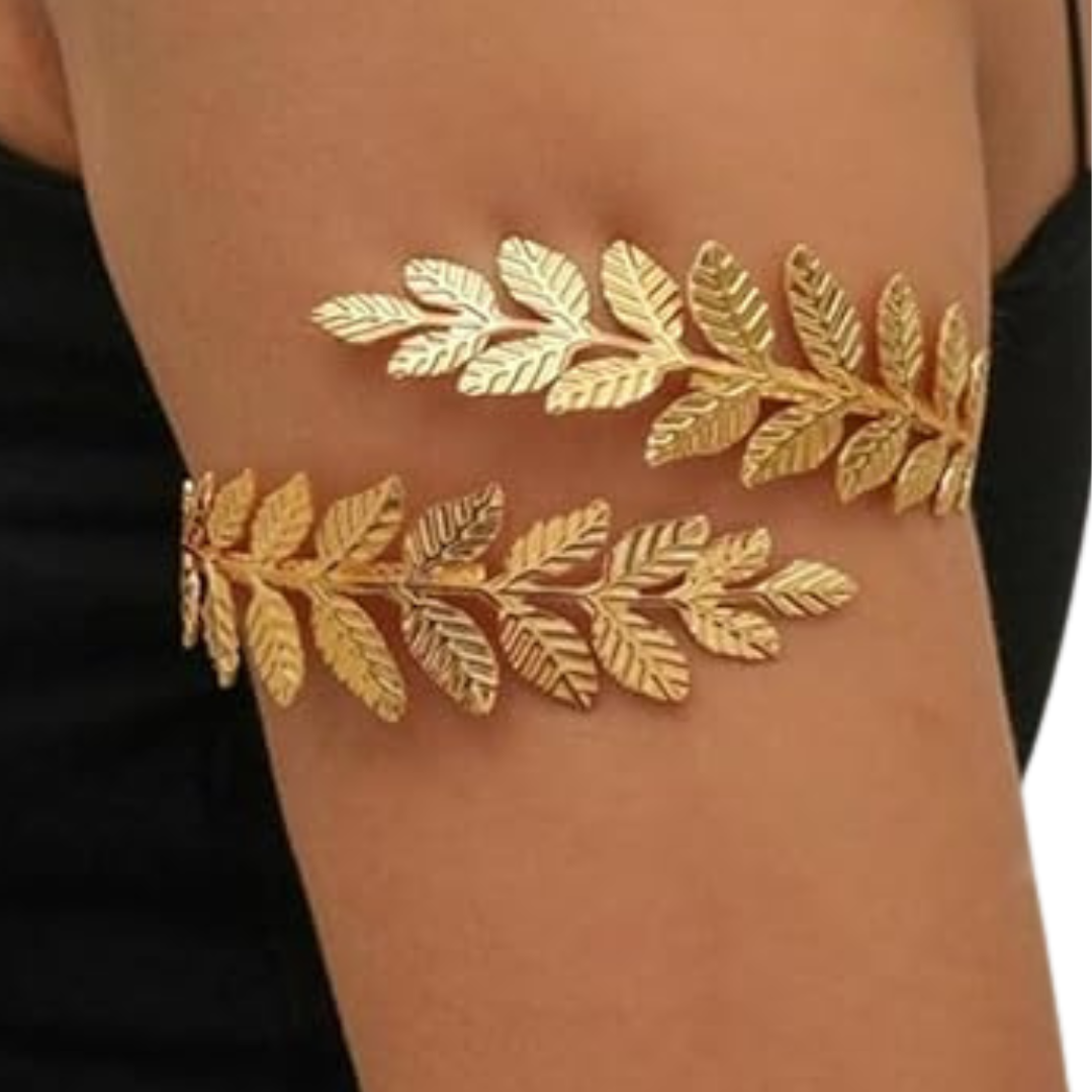 Women's Minimalist Glod Leaves Arm Cuff Jewelry