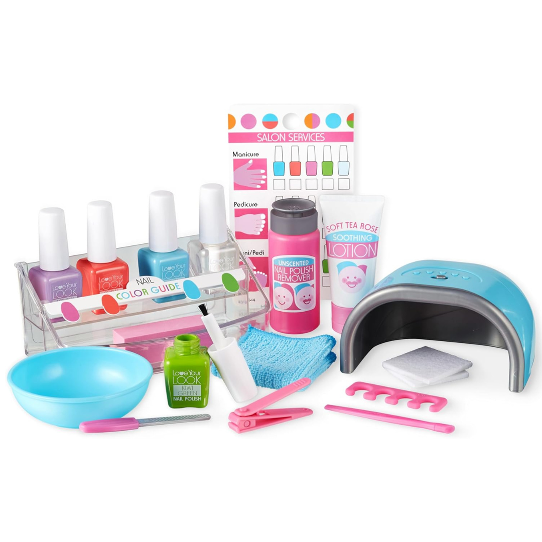 Melissa & Doug Love Your Look Pretend Nail Care Play Set – 20 Pieces For Mess-Free Play Mani-Pedis (DOES NOT CONTAIN REAL COSMETICS)