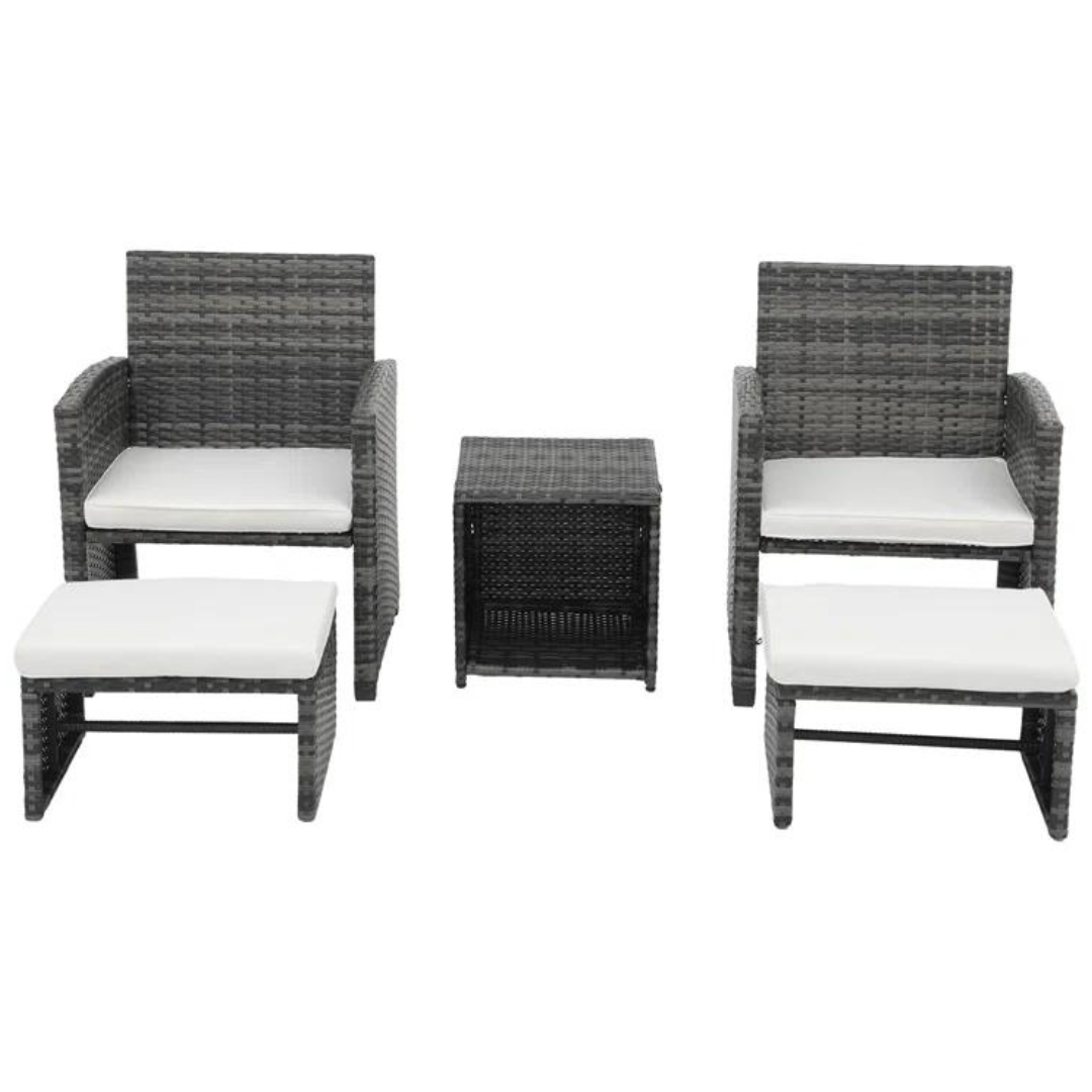 Latitude Run Rand 2-Person Outdoor Seating Group With Cushions