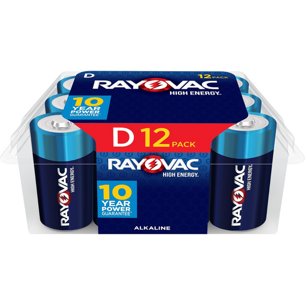 12-Count Rayovac Alkaline D Cell Batteries