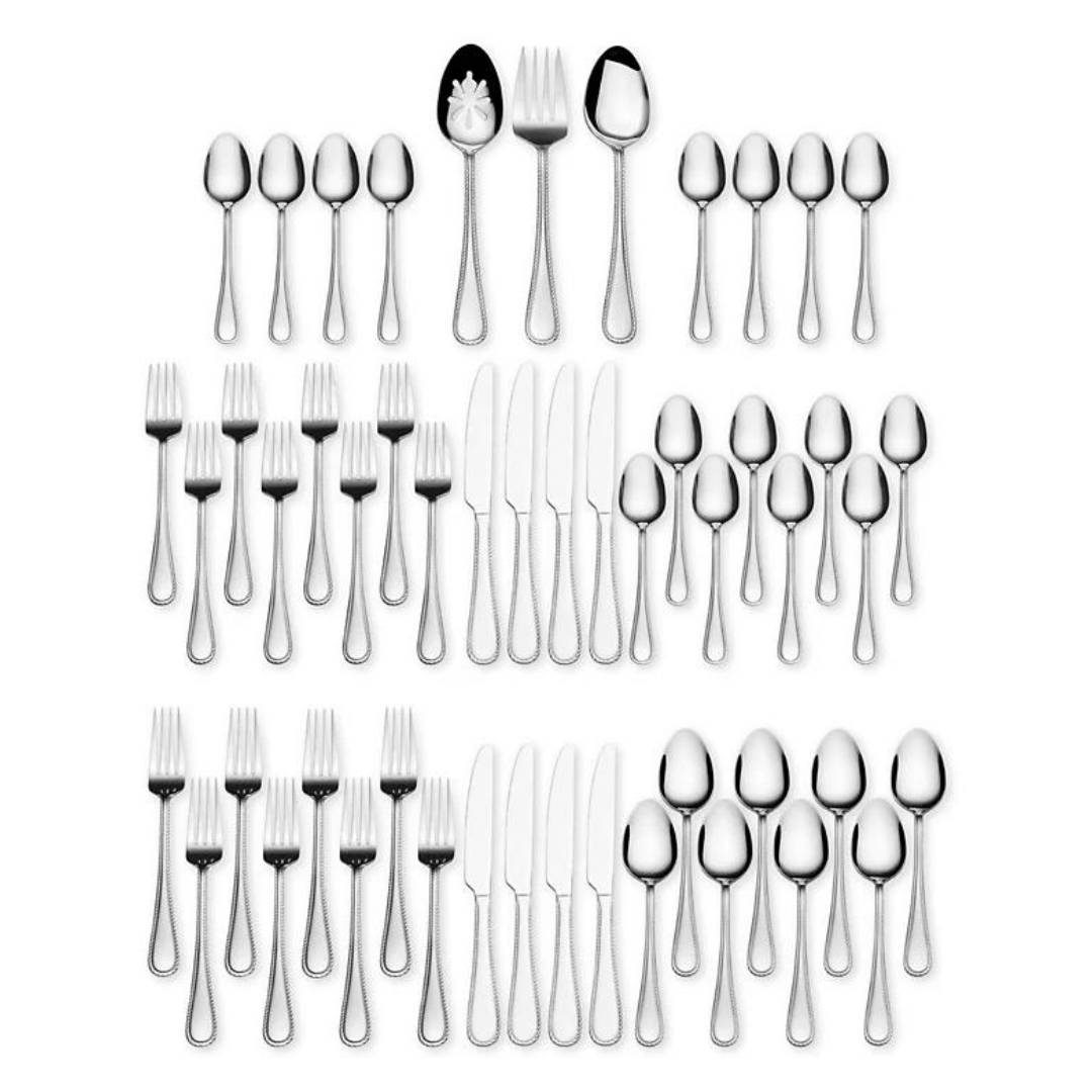 51-Piece International Silver Stainless Steel Flatware Set, Service For 8 (Various)